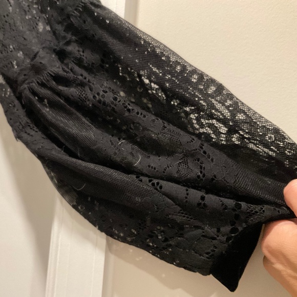 Free People Velvet Bodice Lace Sleeves Shirt - Picture 5 of 5